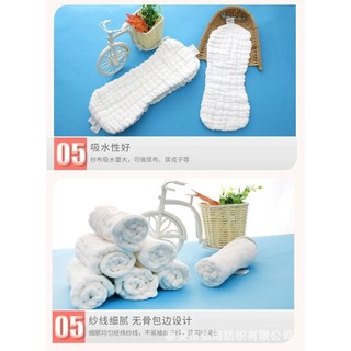 bộ 5 cái bộ 10 cái tã vải cotton miếng lót sơ sinh tã băng vải mềm thấm hút chống tràn thoáng khí tã vải màn mùa hè khô ráo chấm bông nổi ôm khít không tràn làn da nhạy cảm dễ thay dễ giặt có size nhỏ size lớn