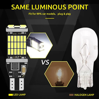 2 Chiếc T15 W16W Canbus LED Đèn Ô Tô Siêu Sáng Lỗi Tự Động Ngược Đèn Dự Phòng Đuôi Phanh Bật Bóng Đèn Tín Hiệu Trắng Đỏ Vàng