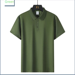 Nam Tay Ngắn Trắng Công Sở Áo Sơ Mi Polo Thời Trang Rời Top Đen Áo Thun Công Sở
