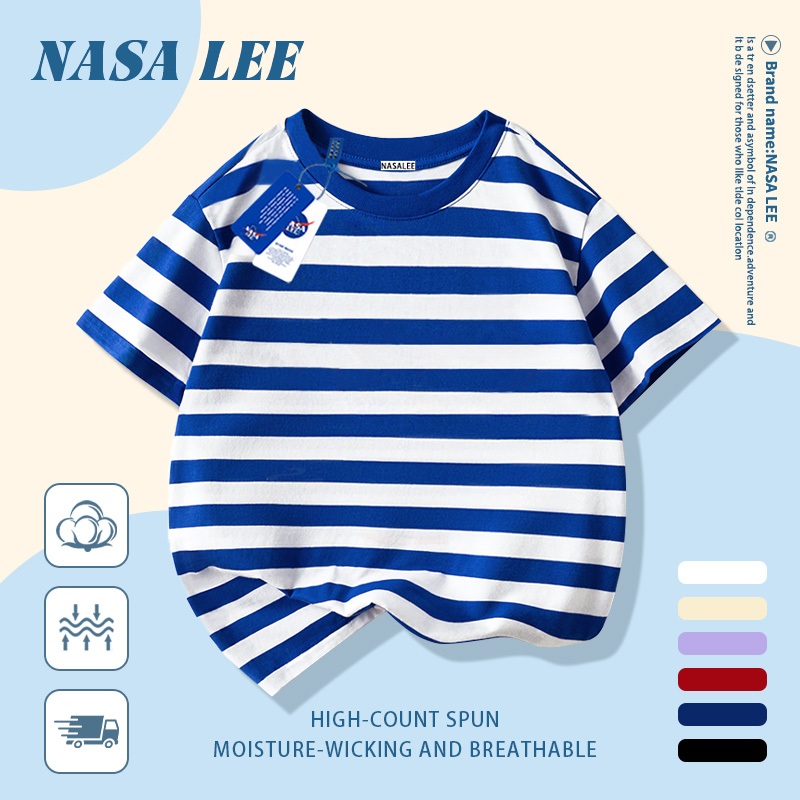 [Giao hàng trong ngày, giao hàng trong 2 ngày] Áo thun màu trắng cho trẻ em NASA, Cotton thoáng khí, thích hợp cho bé trai bé gái 3-16 tuổi, thiết kế tối giản & phong cách phù hợp