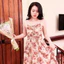 Đầm hoa dây thiết kế xinh nhẹ nhàng dài đầm dài tiểu thư dáng dạ hội body váy liền thân dáng dài