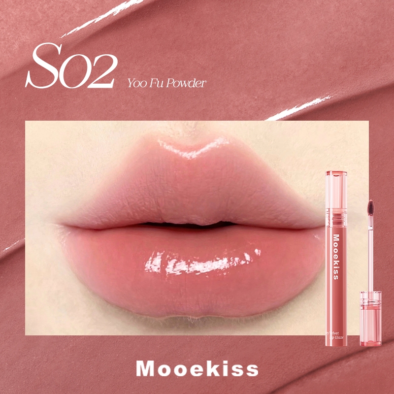 Son Tint Bóng Mooekiss, Căng Mọng Môi, Hiệu Ứng Gương, Dưỡng Ẩm, Lâu Trôi, Màu Tự Nhiên