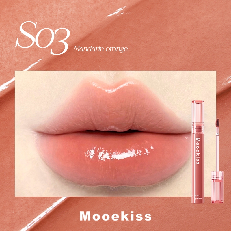 Son Tint Bóng Mooekiss, Căng Mọng Môi, Hiệu Ứng Gương, Dưỡng Ẩm, Lâu Trôi, Màu Tự Nhiên