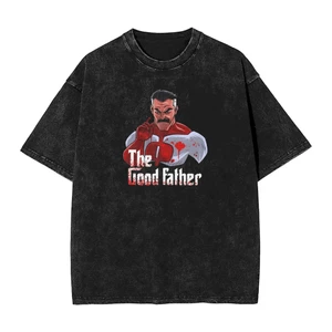 Invincible Good Dad Nam Cổ Tròn 100% Cotton Giặt Áo Thun Quà Tặng Quần Áo Sáng Tạo