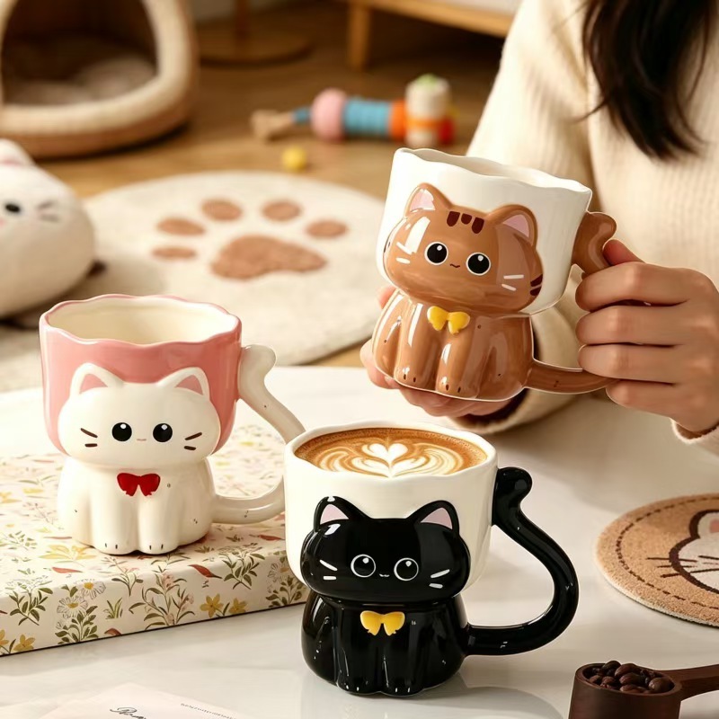 Cốc gốm sứ hình mèo dễ thương