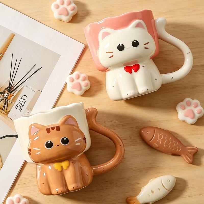 Cốc gốm sứ hình mèo dễ thương