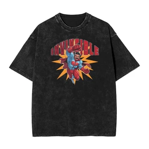 Áo nam cổ tròn cổ điển Omni Man Hero Punched Cotton Crazy