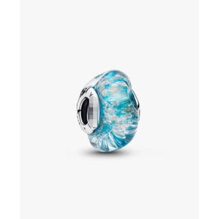 [Mới 2026] Mặt dây chuyền thủy tinh và lấp lánh S925 Turquoise Murano / Mặt dây chuyền đơn giản thời trang DIY