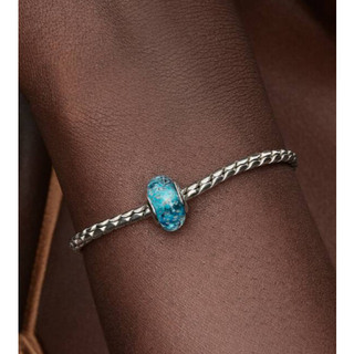 [Mới 2026] Mặt dây chuyền thủy tinh và lấp lánh S925 Turquoise Murano / Mặt dây chuyền đơn giản thời trang DIY