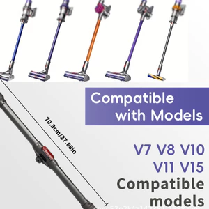Tương thích với máy hút bụi Dyson V7, V8, V10, V11, V15 Thanh nối dài có thể gập lại Phụ kiện ống thẳng