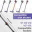 Tương thích với máy hút bụi Dyson V7, V8, V10, V11, V15 Thanh nối dài có thể gập lại Phụ kiện ống thẳng