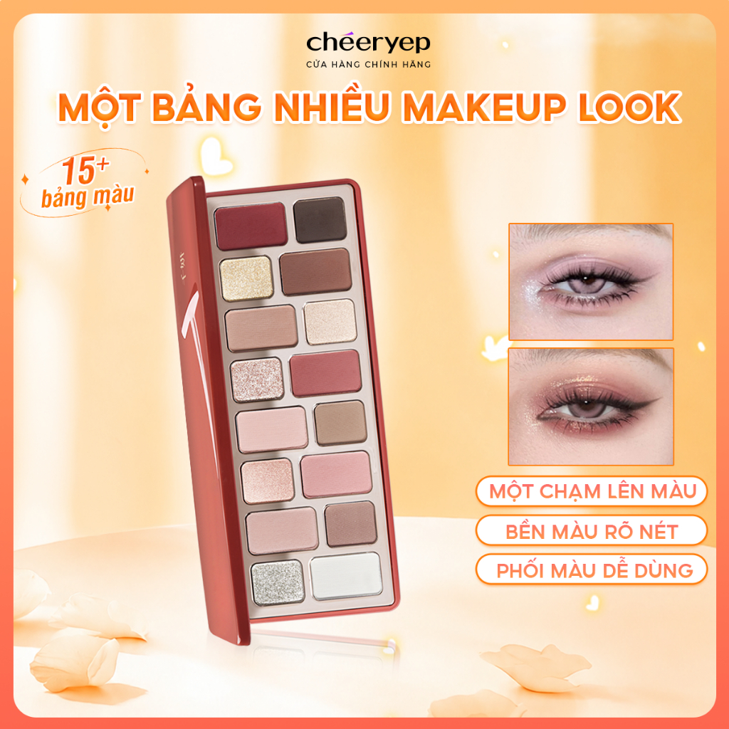 Bảng Phấn Mắt CHÉERYEP 16 Ô Đa Năng Phấn Mịn Lên Màu Chuẩn Đa Dạng Phong Cách Trang Điểm