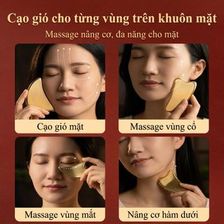 Dụng cụ Massage mặt Gua Sha Dụng cụ làm đẹp da mặt Dụng cụ mắt Đồng thau Gua Sha Ban Dụng cụ làm đẹp Bảng Massage kim loại