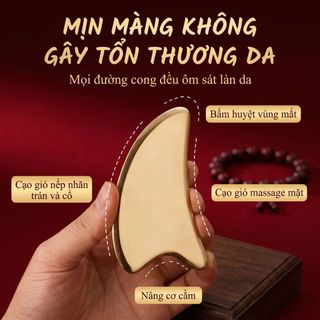 Dụng cụ Massage mặt Gua Sha Dụng cụ làm đẹp da mặt Dụng cụ mắt Đồng thau Gua Sha Ban Dụng cụ làm đẹp Bảng Massage kim loại