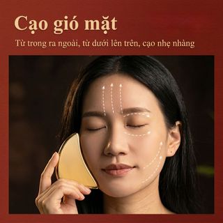 Dụng cụ Massage mặt Gua Sha Dụng cụ làm đẹp da mặt Dụng cụ mắt Đồng thau Gua Sha Ban Dụng cụ làm đẹp Bảng Massage kim loại
