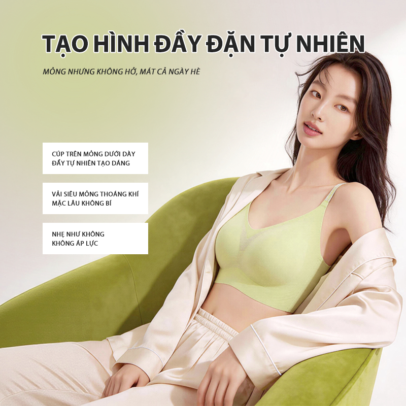 Tulandut Combo 2 Áo Ngực Không Gọng Nữ Bra Dây Chữ Ảo Diệu, Nâng Ngực Mềm Vải Mát Lạnh Kháng Khuẩn