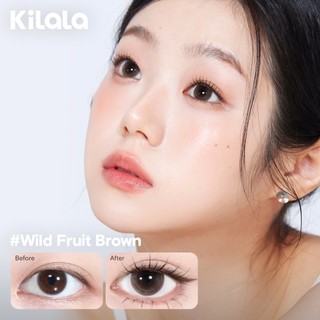 [ 1 chiếc lens ] Kính áp tròng Kilala màu nâu Yay Radiowave Black/Wild Fruit Brown/Sakura Pink lens cận 6 tháng DIA 14.2-14.5mm có độ (0-7)