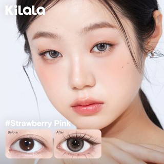[ 1 chiếc lens ] Kính áp tròng Kilala màu nâu Yay Radiowave Black/Wild Fruit Brown/Sakura Pink lens cận 6 tháng DIA 14.2-14.5mm có độ (0-7)