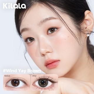Kính áp tròng màu Kilala  Nâu ChestnutMilkBrown/Icy Blue/ Đen Psychedelic Black lens cận 6 tháng DIA 14.2-14.5mm có độ (0-7)[Giá 1 chiếc lens ]