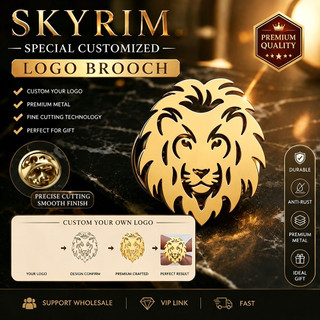 SKYRIM Logo tùy chỉnh đặc biệt Công nghệ cắt mặt dây chuyền hỗ trợ bán buôn liên kết VIP