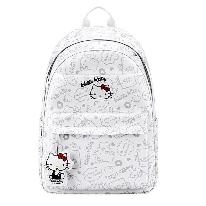 Hellokitty Schoolbag Ba Lô Học Sinh Trung Học Nữ Trung Học Công Suất Lớn Đồng Thương Hiệu Mặt Dây Chuyền Chính Hãng Cao Cấp