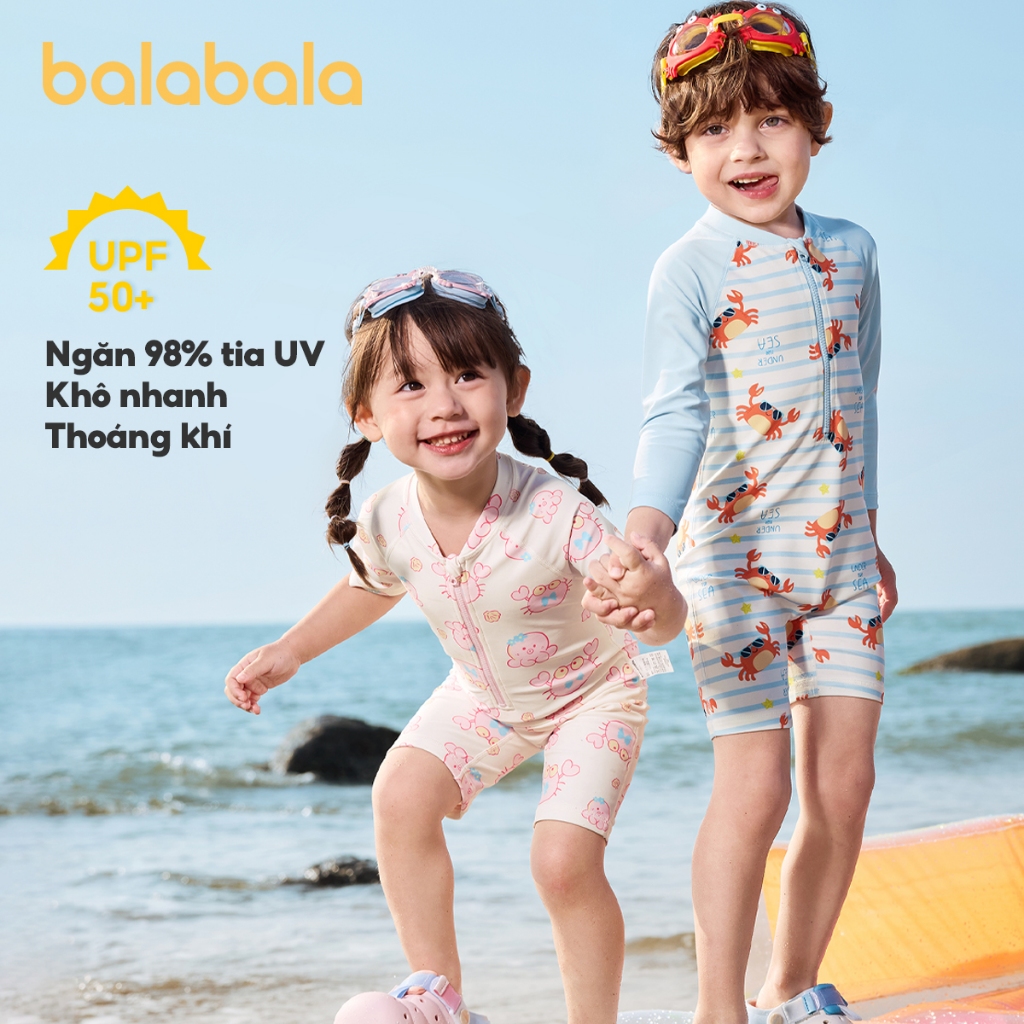 Balabala Đồ Bơi Một Mảnh Trẻ Em Chống Nắng 2026 Mùa Hè Lướt Bể Bơi Đi Biển Ngày Lễ Nước Huấn Luyện Vui Vẻ Mặc Tích Cực Mềm Mại Thoải Mái Đáng Yêu Đồ Bơi Trẻ Em