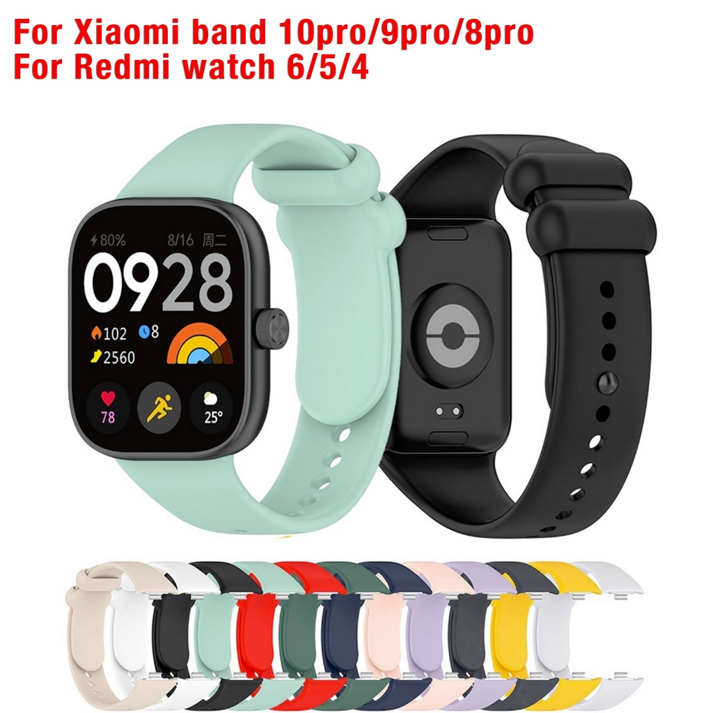 Dây đeo đồng hồ silicon cho dây đeo Xiaomi 10pro / 9pro / 8pro / Redmi watch 6 / 5 / 4 Vòng đeo tay