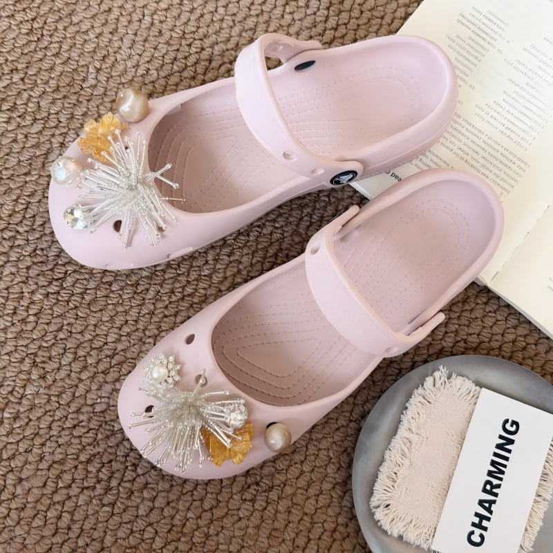 Phụ Nữ Bé Gái Tắc Sandal Giày DIY Quyến Rũ Phong Cách Cổ Tích Bướm Vàng Mặt Dây Chuyền Nút Lỗ Giày Trang Trí Bộ Phụ Kiện Quà Tặng