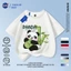NASA Panda Children Áo ngắn tay mùa hè Cotton nguyên chất thoáng khí vừa lớn Trẻ em in hình vui nhộn