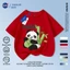 NASA Panda Children Áo ngắn tay mùa hè Cotton nguyên chất thoáng khí vừa lớn Trẻ em in hình vui nhộn