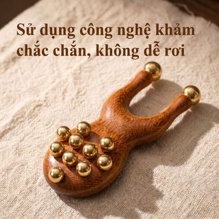 Kết hợp với đồng thauLược Gỗ Đàn Hương Mát Xa Da Mặt Và Mắt guasha tool