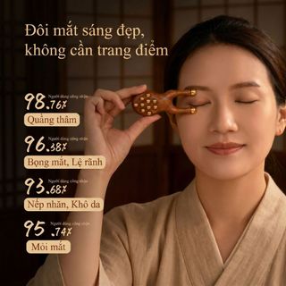 Kết hợp với đồng thauLược Gỗ Đàn Hương Mát Xa Da Mặt Và Mắt guasha tool