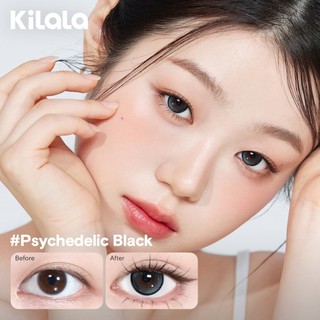 Kính áp tròng màu Kilala - Nâu Charming Blue/Psychedelic Black/Taro Purple  lens cận 6 tháng DIA 14.2mm có độ (0-7) [Giá 1 chiếc lens ]