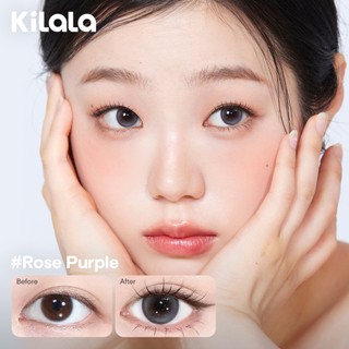 Kính áp tròng màu Kilala - Nâu Charming Blue/Psychedelic Black/Taro Purple  lens cận 6 tháng DIA 14.2mm có độ (0-7) [Giá 1 chiếc lens ]