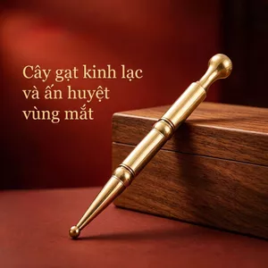que cạo gió bằng đồng làm đẹp da mặt điểm chân điểm tai đầu dò massage đầu dụng cụ massage kim loại bằng thép không gỉ