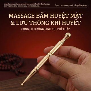 que cạo gió bằng đồng làm đẹp da mặt điểm chân điểm tai đầu dò massage đầu dụng cụ massage kim loại bằng thép không gỉ