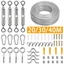 Bộ 55 Bộ 2 Mm Dây Thép Dây Cáp PVC Bọc Cầu Qua Vòng Tay Cho Cây Leo Núi Hàng Rào Sân Vườn Dây Quần Áo 304