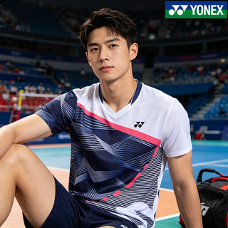 Áo thi đấu cầu lông YONEX tay ngắn khô nhanh, áo sơ mi chạy bộ thể dục thông thường