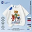 NASA Meijiamo World Cup Linh vật Trẻ em tay ngắn mùa hè Cotton nguyên chất thoáng khí vừa lớn Trẻ em in hình vui nhộn