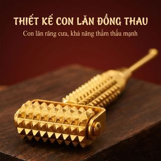 Con lăn massage mặt bằng đồng - Kích hoạt da, làm đẹp và săn chắc khuôn mặt