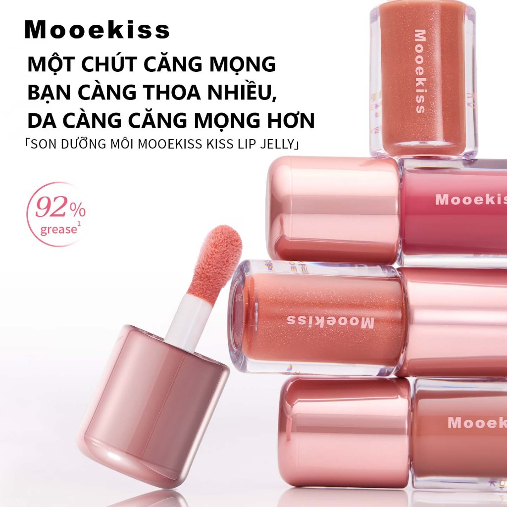Son Tint Mooekiss Water Gloss, Căng Bóng Môi, Hiệu Ứng Gương, Lâu Trôi, Màu Trong Trẻo