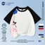 Áo thun ngắn tay mùa hè dành cho trẻ em NASA Sanrio Cotton nguyên chất thoáng khí cỡ vừa lớn dành cho trẻ em in hình vui nhộn