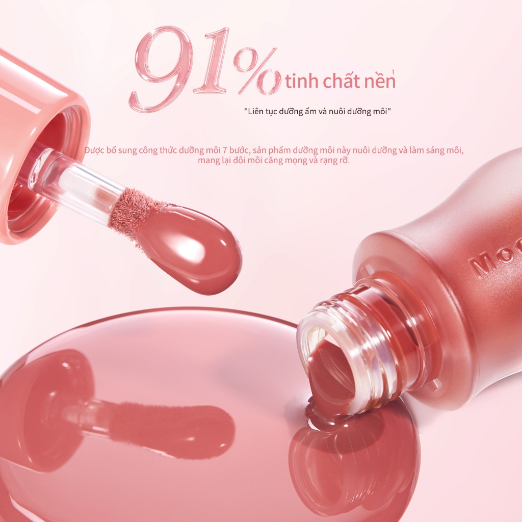 Son Bóng Mooekiss Plumping Gloss, Căng Mọng Môi, Hiệu Ứng Gương, Dưỡng Ẩm, Lâu Trôi