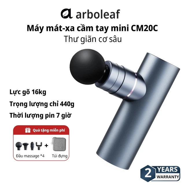 Súng mát xa Arboleaf Kim loại Súng mát xa Mini Mô sâu Máy mát xa thư giãn cơ bắp Điện