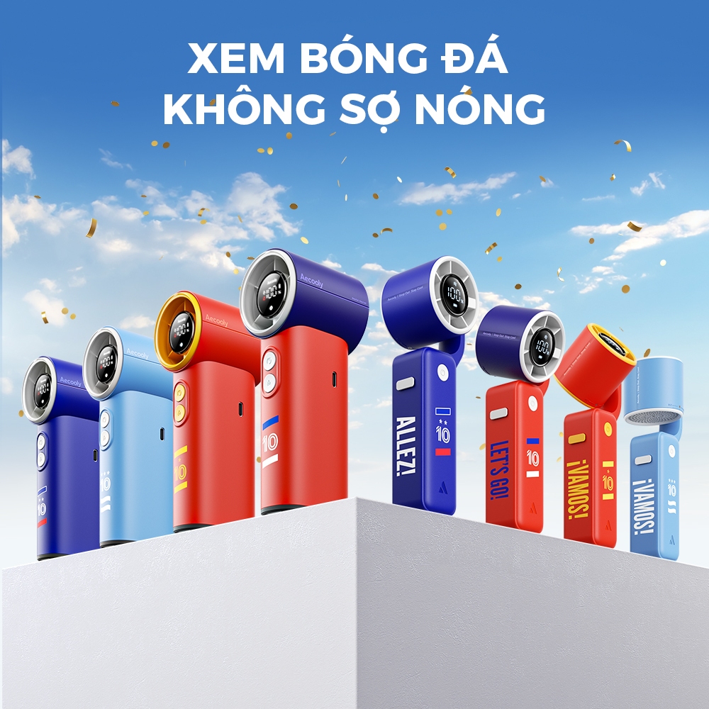 Quạt cầm tay cầm tay Aecooly AirGimbal Quạt ống khí Turbo mạnh mẽ, Tốc độ cao 15000 vòng / phút, Thời gian làm mát tối đa 17 giờ, Thiết kế bỏ túi Mini 5 tốc độ