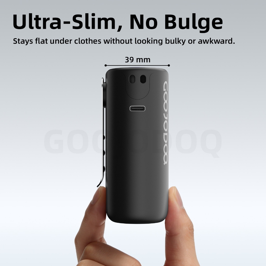 GOOJODOQ 3000mAh gắn thắt lưng tốc độ cao ​​Quạt có luồng không khí có thể điều chỉnh, rảnh tay, có thể đeo an toàn và màn hình kỹ thuật số trong suốt.