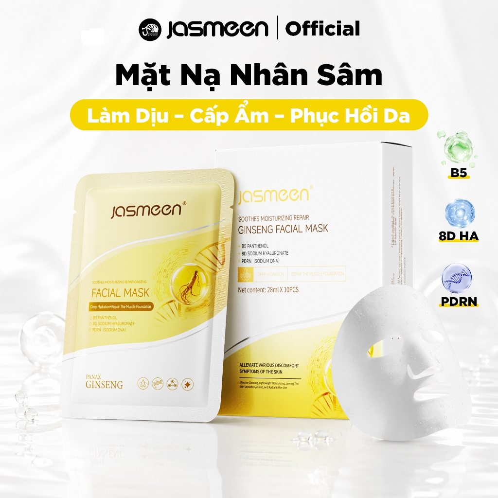 [Deal Hời] Mặt Nạ JASMEEN Thế Hệ Mới, Dưỡng Da Chuyên Sâu Dành Cho Mọi Loại Da 1 Hộp 10 Miếng