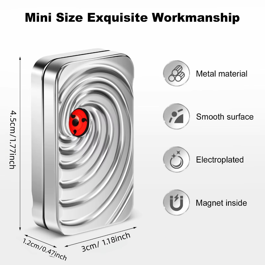 1 Máy Tính EDC Sharingan Fidget Hộp Trượt Từ Thẻ Đẩy Giảm Căng Thẳng Đồ Chơi Anime Ngoại Vi Quà Tặng Dành Cho Người Lớn