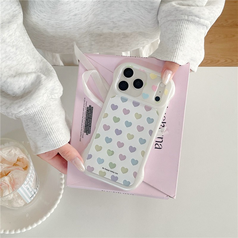 Ốp điện thoại chất liệu Acrylic cho iPhone 17 Pro Max Love pattern