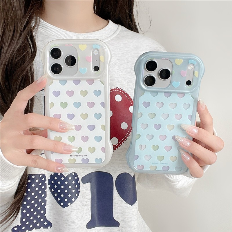 Ốp điện thoại chất liệu Acrylic cho iPhone 17 Pro Max Love pattern